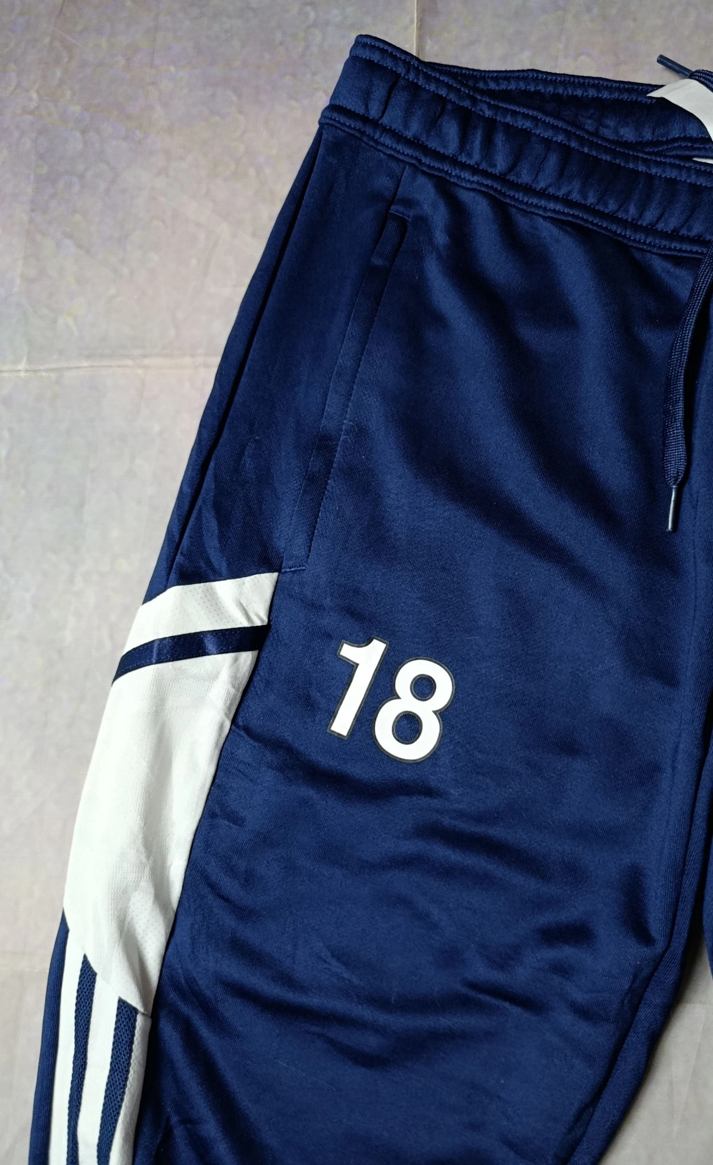Adidas Acdemy Aeroready vintage Track Pants Azul Marino y Blanco Talla M Streetwear Sportwear – photo 4